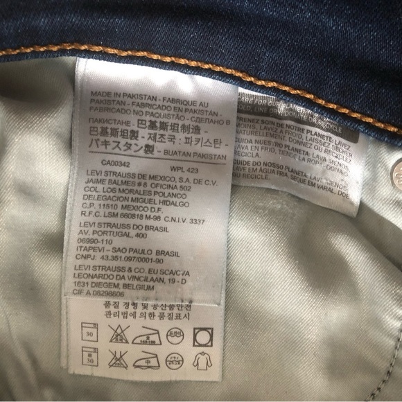 Levi’s Shaping Straight 314 Jeans in Dark Wash Size 29 - Picture 14 of 16